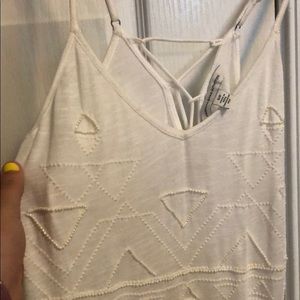 White American Eagle Beaded Top